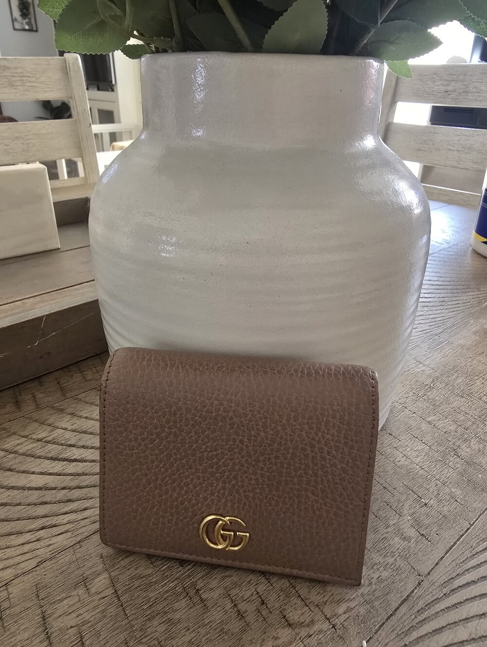 Gucci Small Leather Wallet in Brown with Gold Hardware